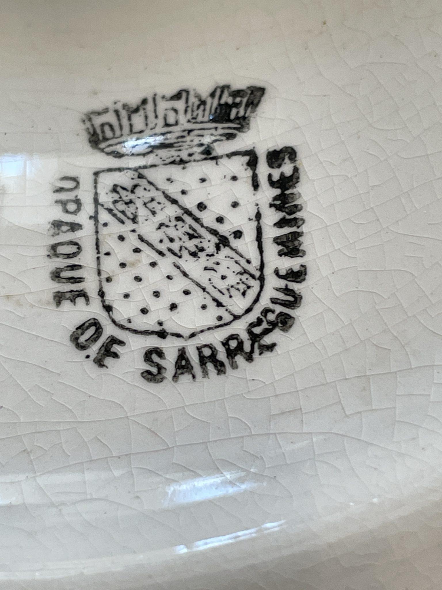 19th Century Antique French White Ironstone Cake