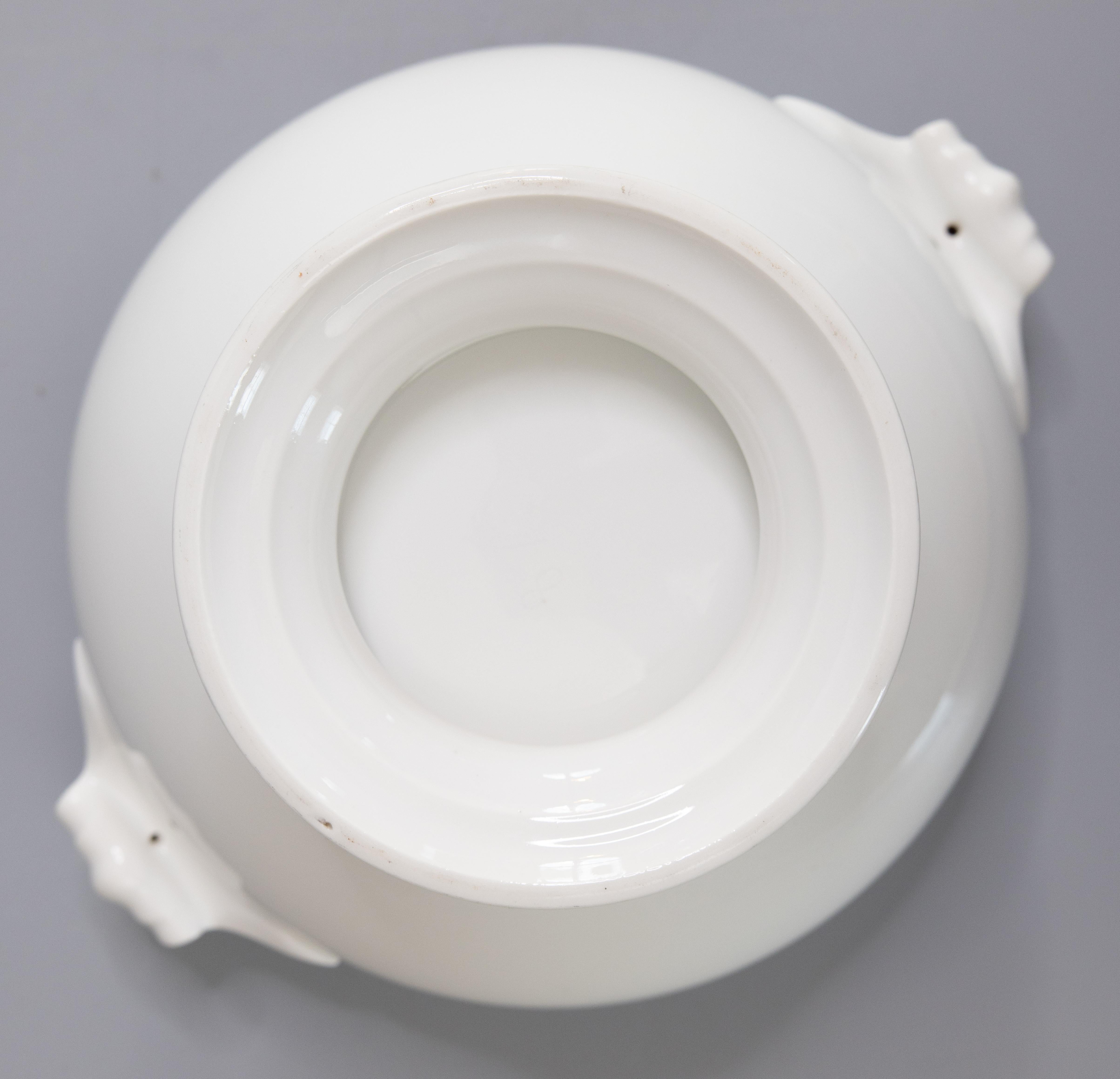 Antique French White Ironstone Lidded Soup Tureen 4