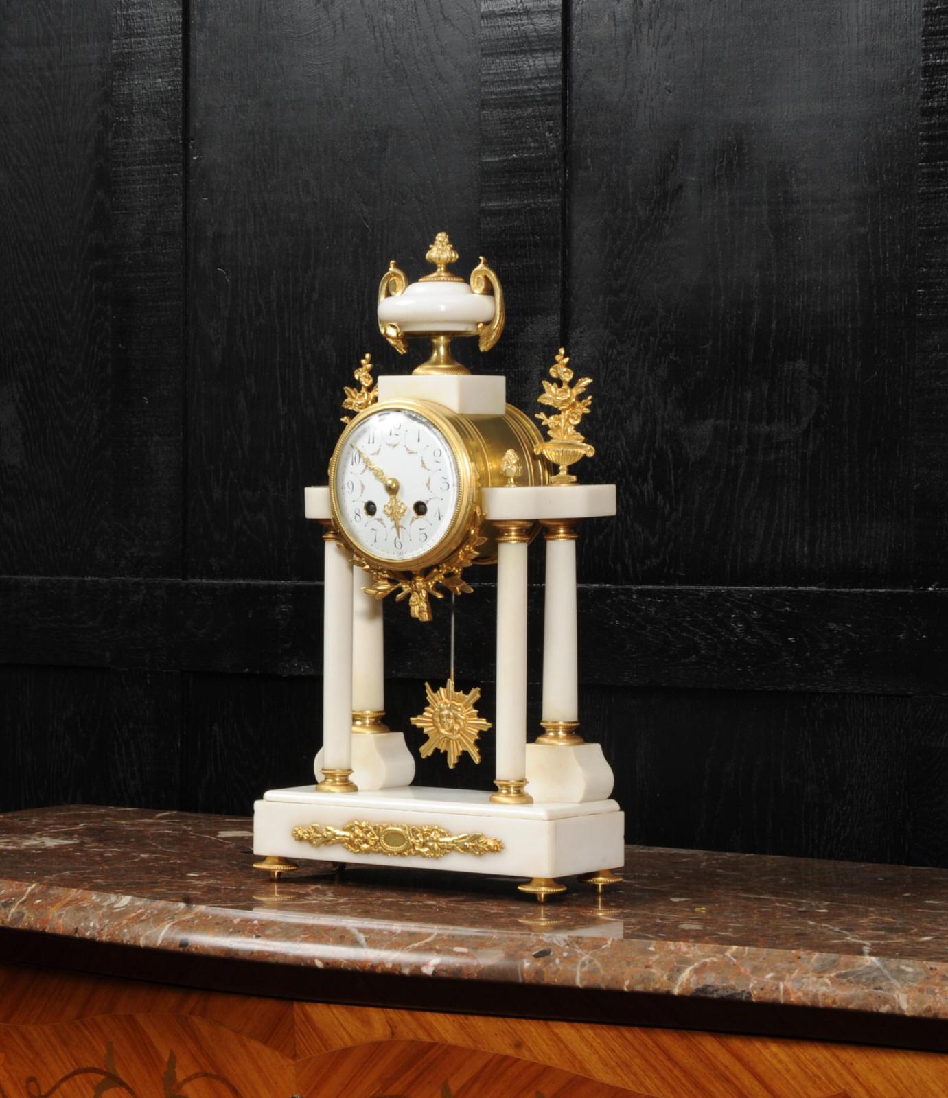antique french marble clock