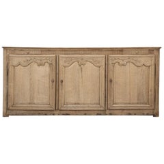 Antique French White Oak Buffet from the Early 1800s