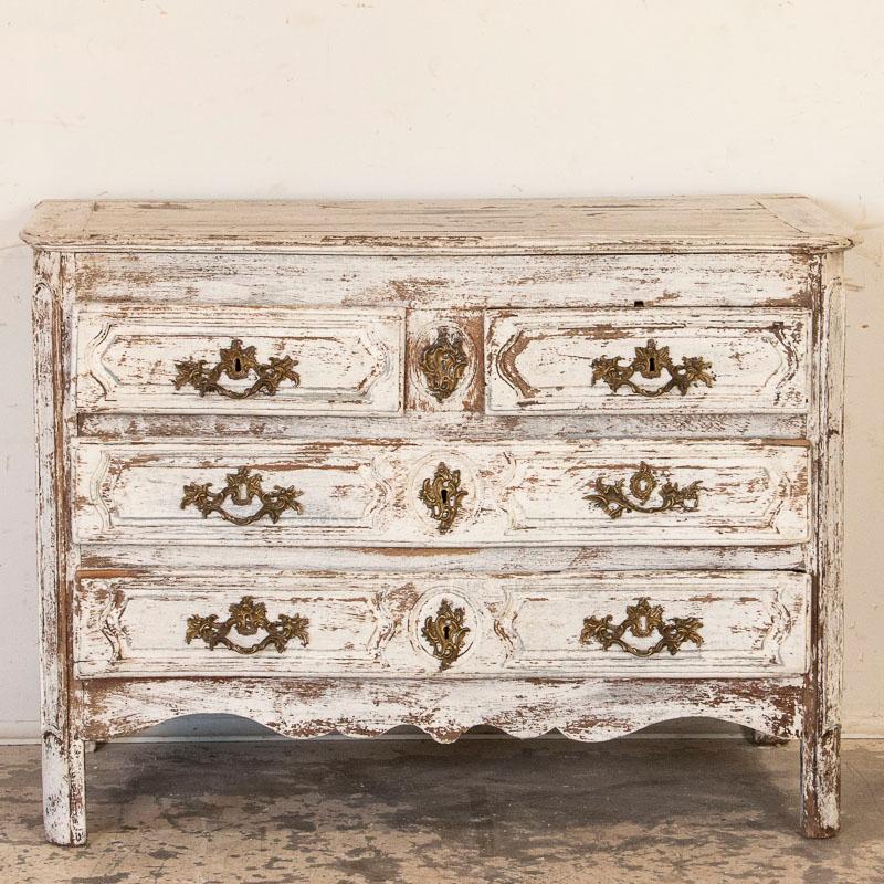white painted oak chest of drawers