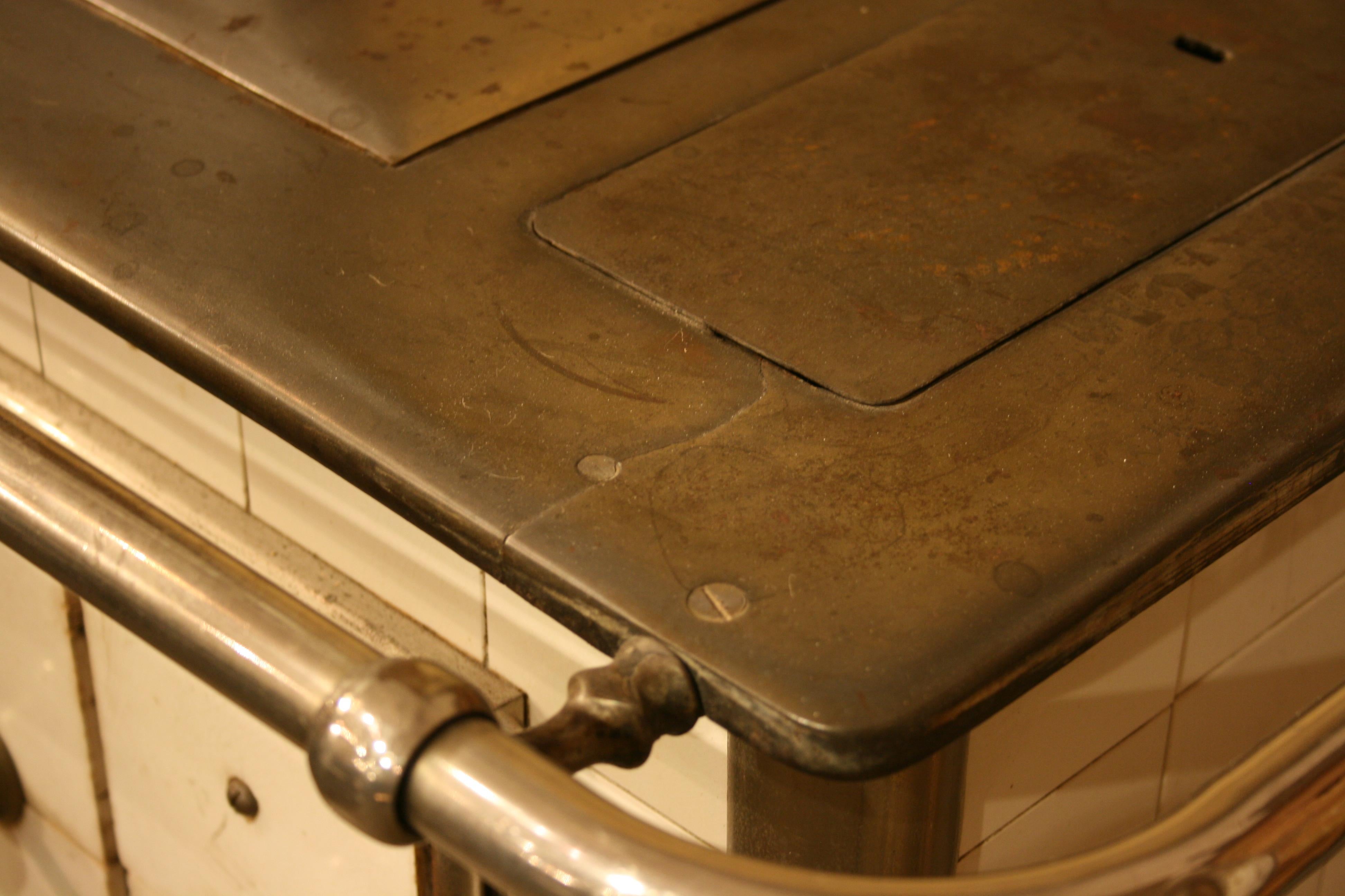 19th Century Antique French White Tiled Stove, circa 1900