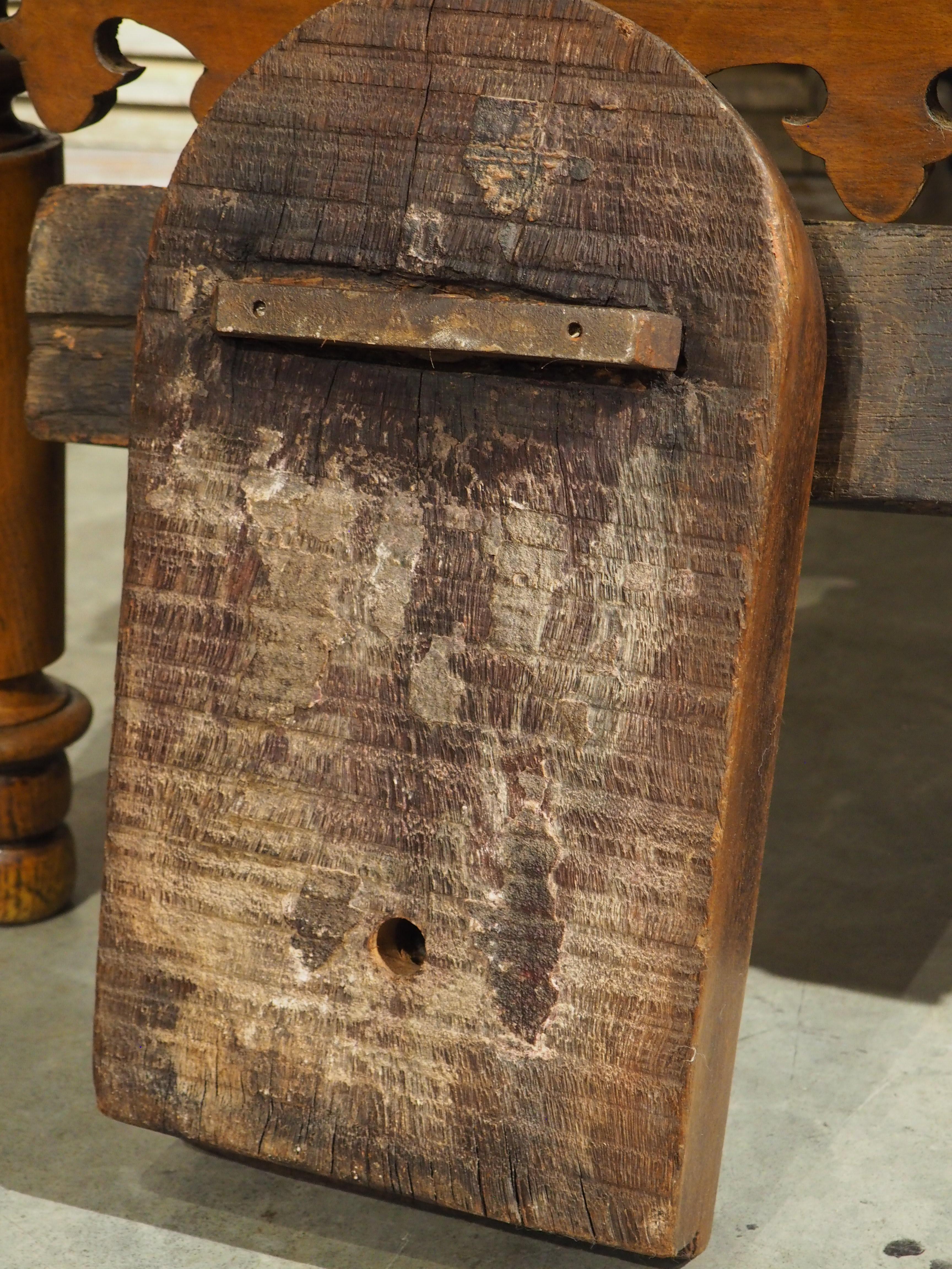 Antique French Wine Barrel Access Door, Circa 1890 For Sale 3