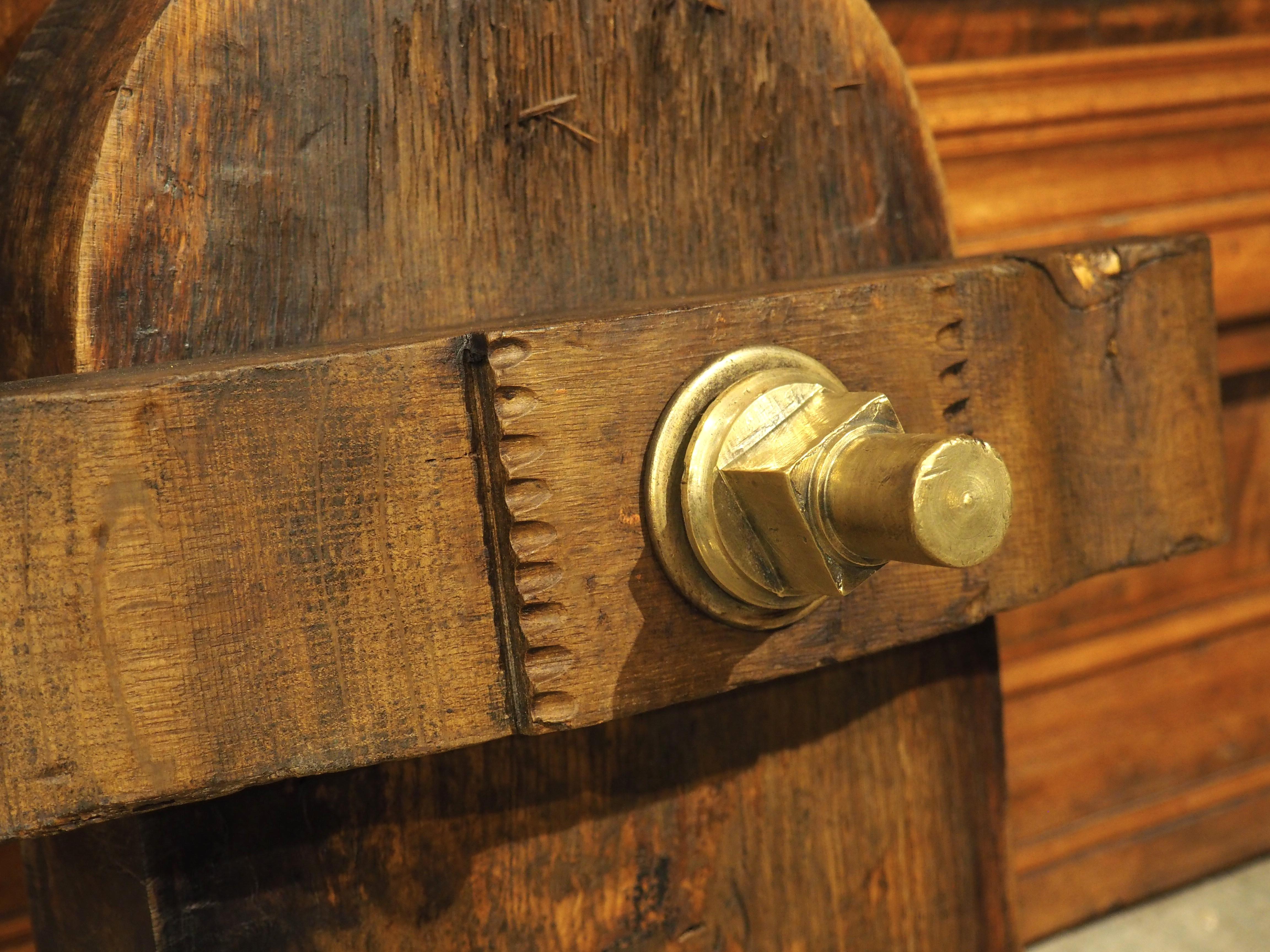 19th Century Antique French Wine Cask Access Door, Circa 1890 For Sale
