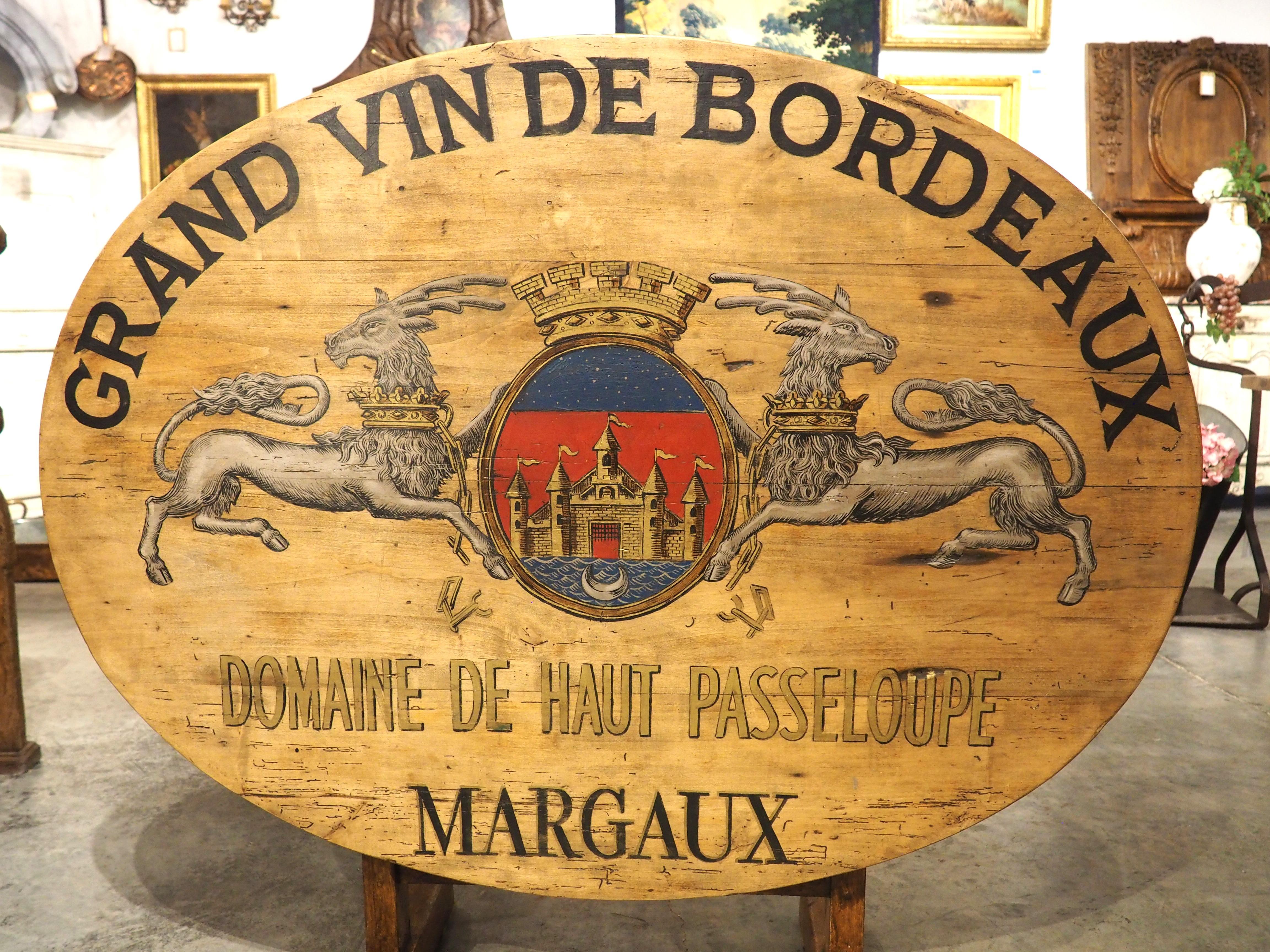 Antique French Wine Tasting Table, Grand Vin De Bordeaux Margaux, 19th Century 8