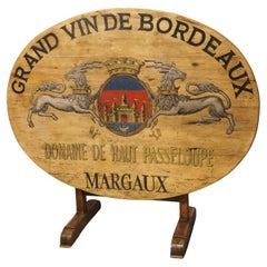 Antique French Wine Tasting Table, Grand Vin De Bordeaux Margaux, 19th Century