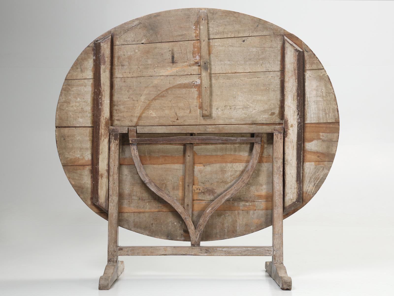 Country Antique French Wine Tasting Table in Its Original Finish