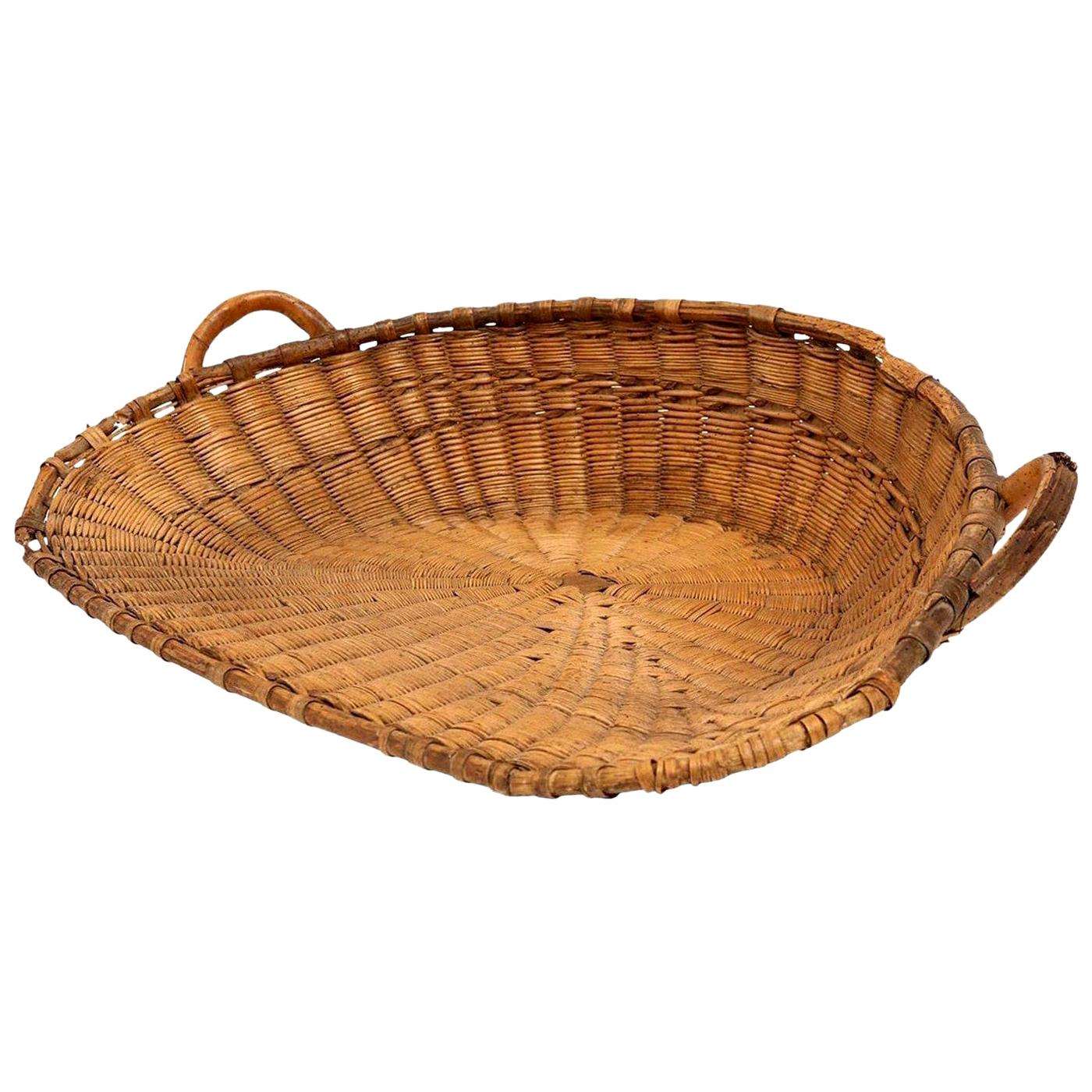 Antique French Winnowing Basket