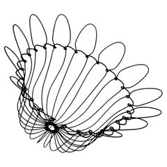 Antique French Wire Flower Form Basket