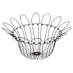 Antique French Wire Flower Form Basket
