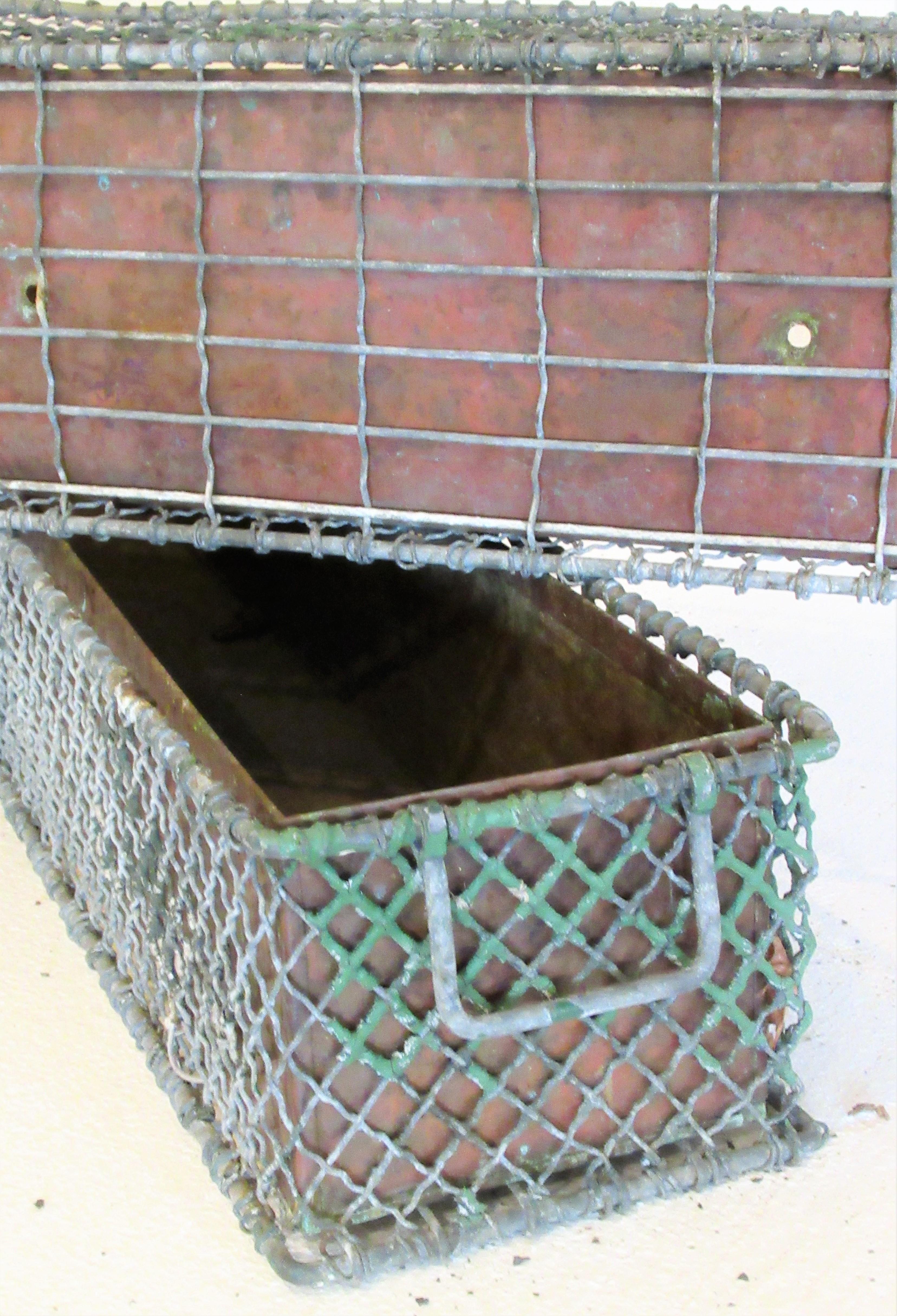 Antique French Wire Rectangular Garden Planters 1