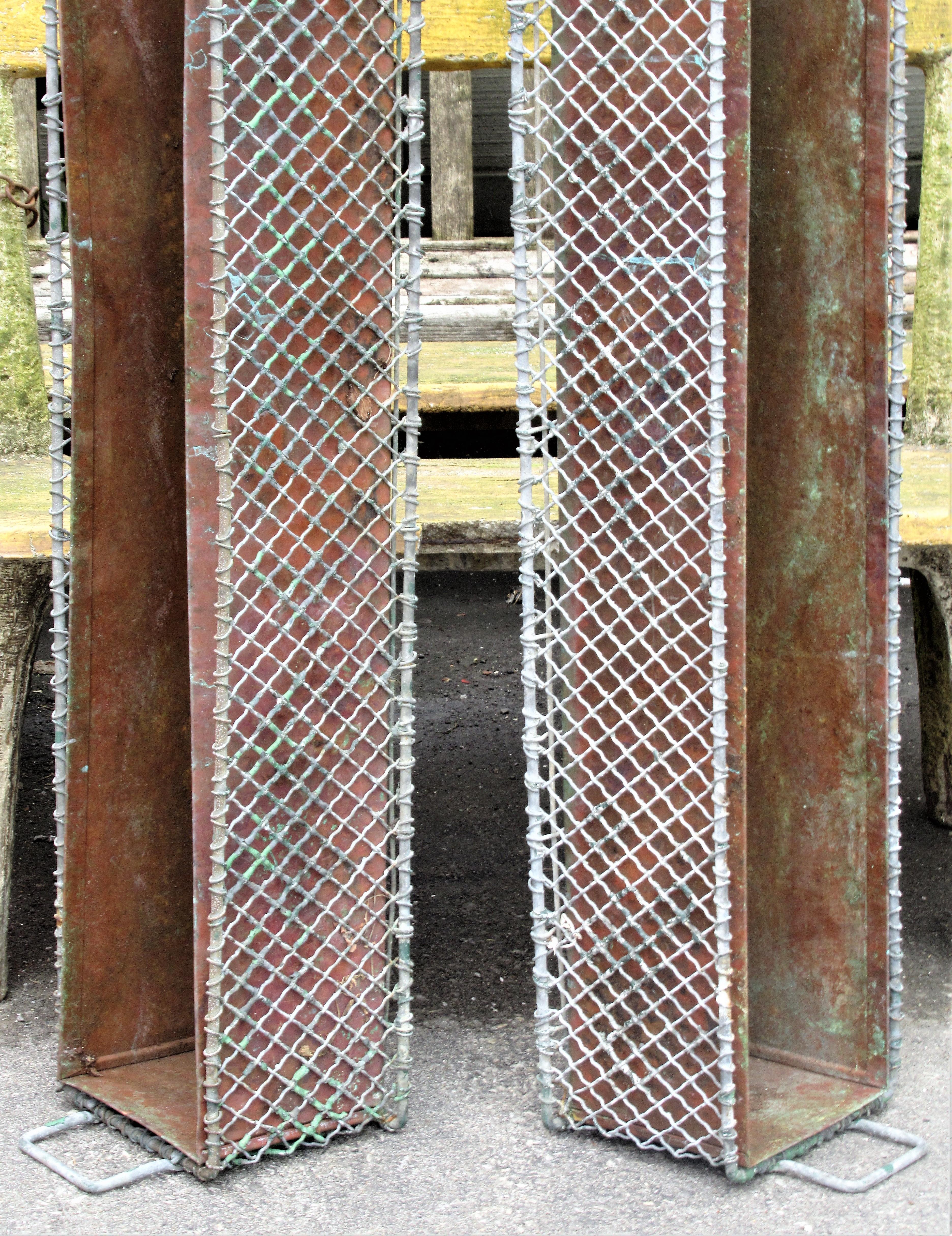Antique French Wire Rectangular Garden Planters 8