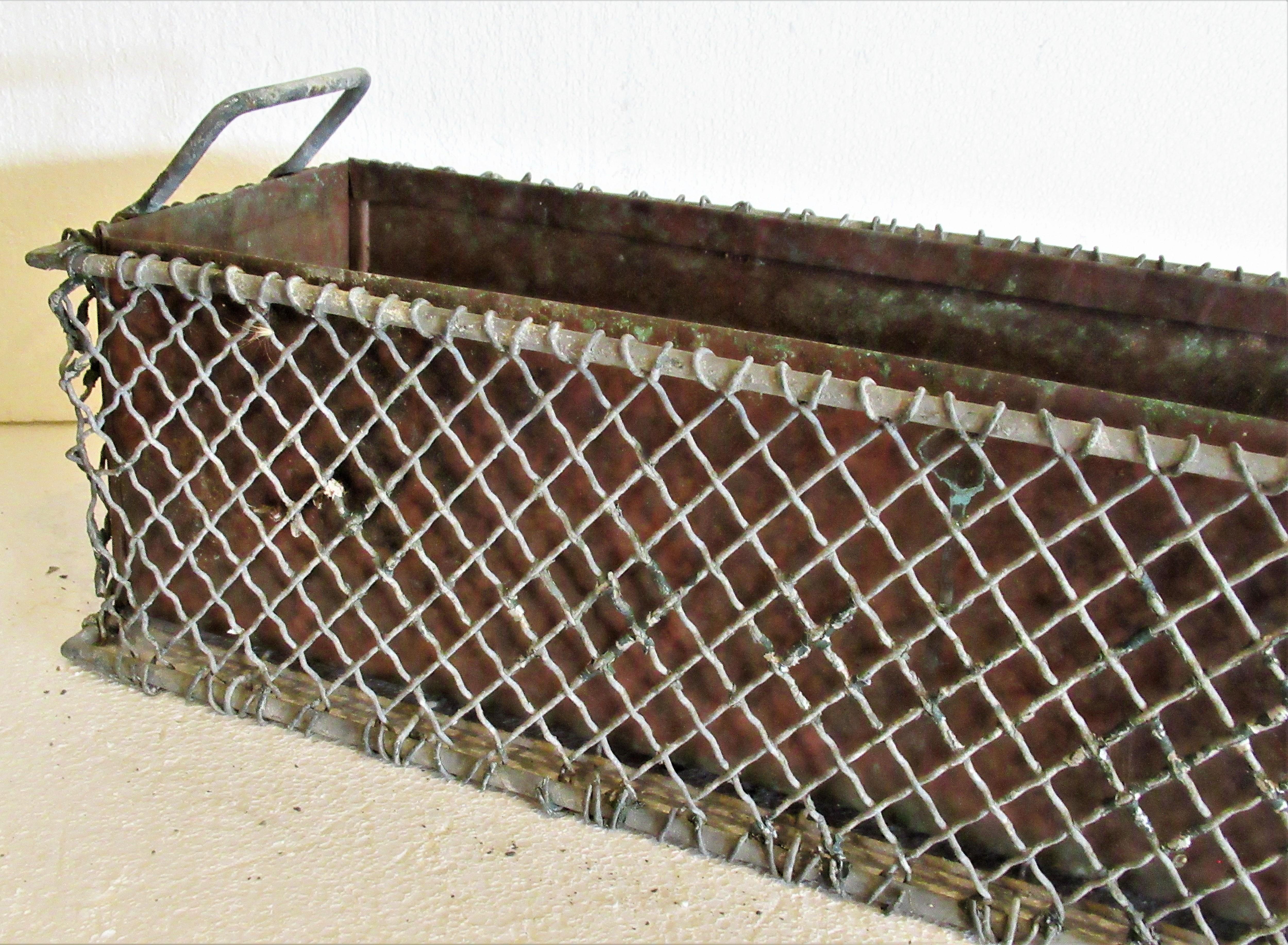 20th Century Antique French Wire Rectangular Garden Planters