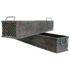 Antique French Wire Rectangular Garden Planters