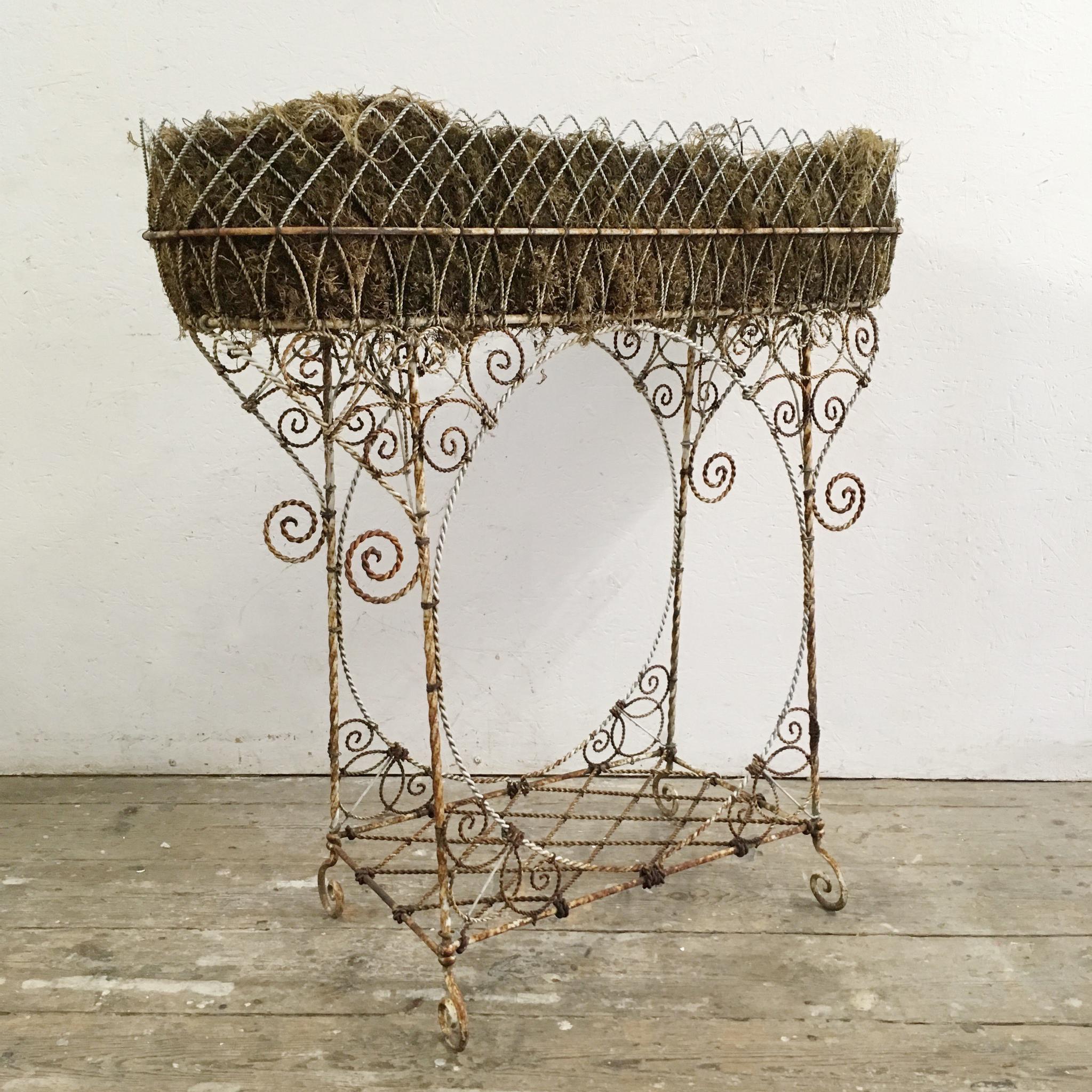 french wire plant stand