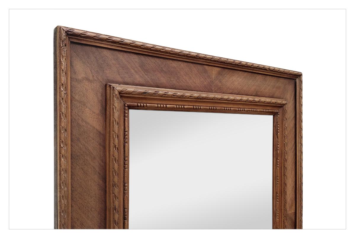 Mid-20th Century Antique French Wood and Marquetry Mirror, circa 1940