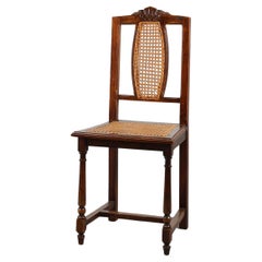 Antique French Wood and Rattan Chair, circa 1900