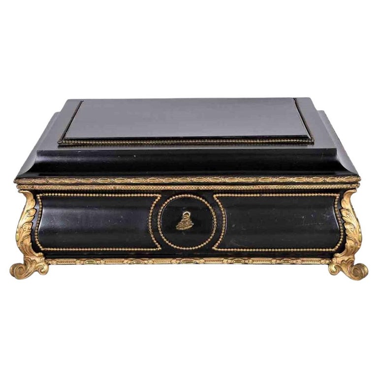 Antique French Wood Jewelry Box at 1stDibs
