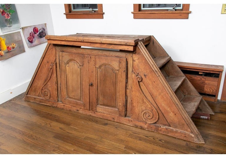 Antique French Wood Roster / Podium For Sale at 1stDibs