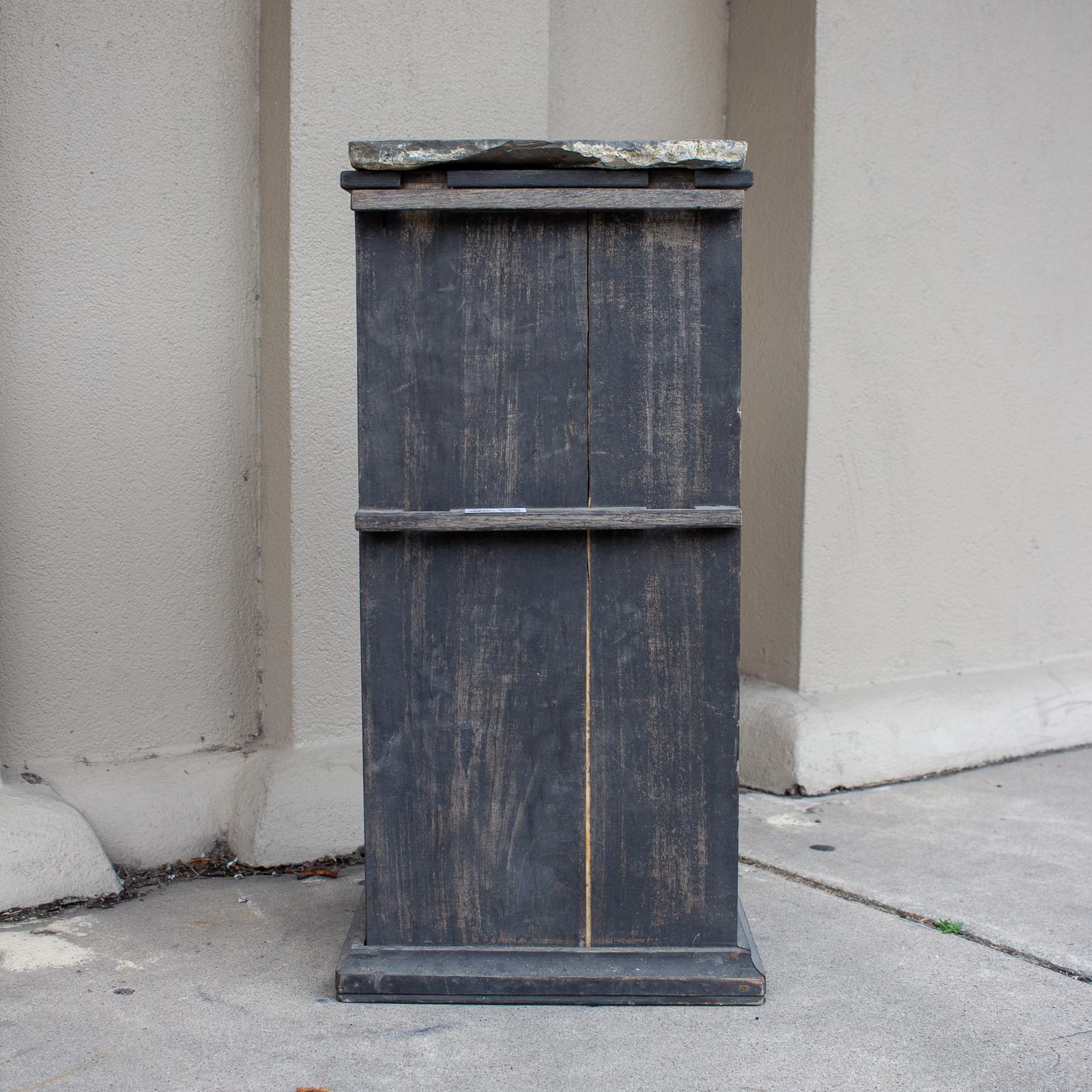 Antique French Wood & Slate Pedestal found in France 3