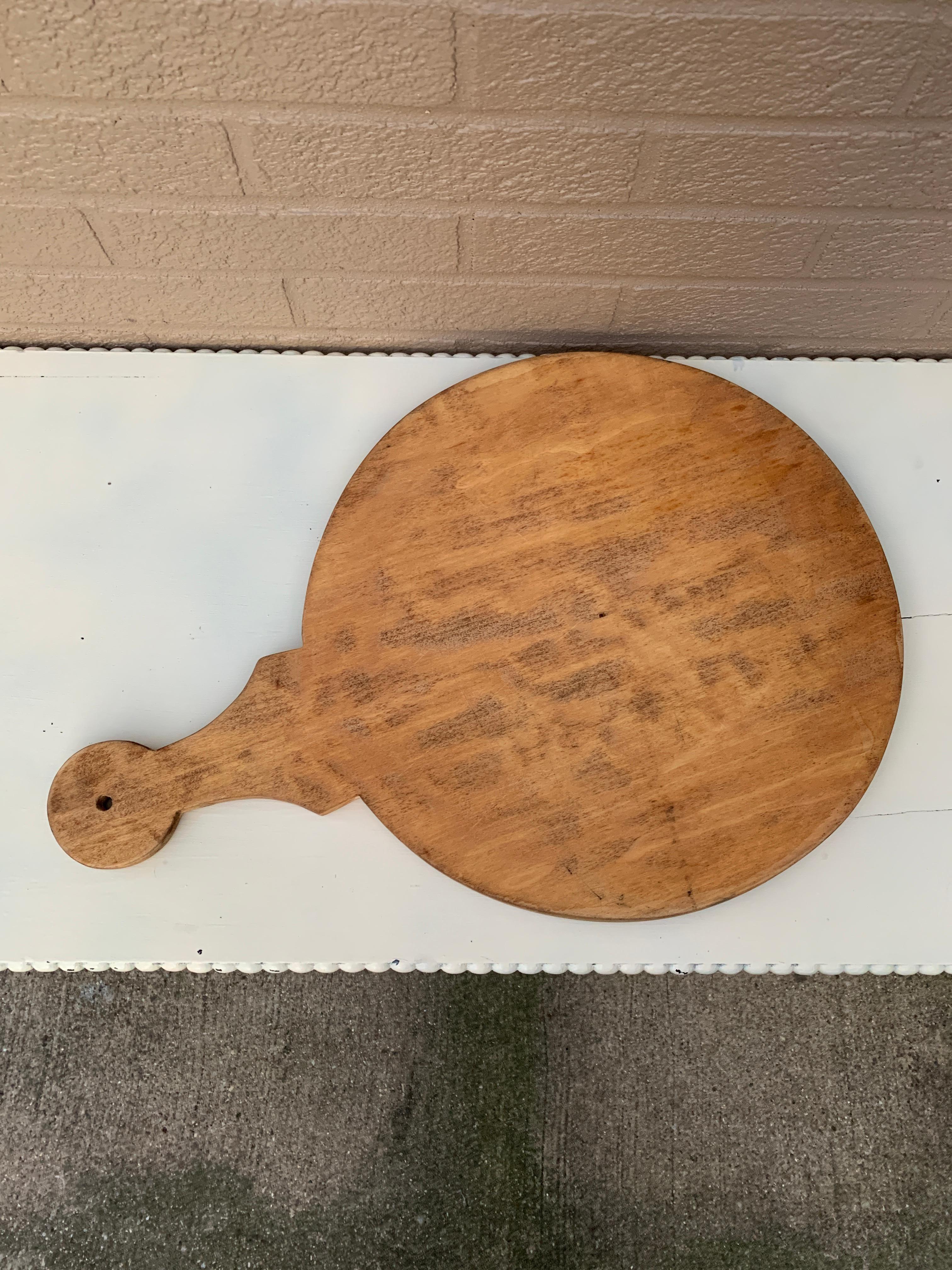 Antique French Wooden Bread Board or Charcuterie Board, 19th Century In Good Condition In Elkhart, IN