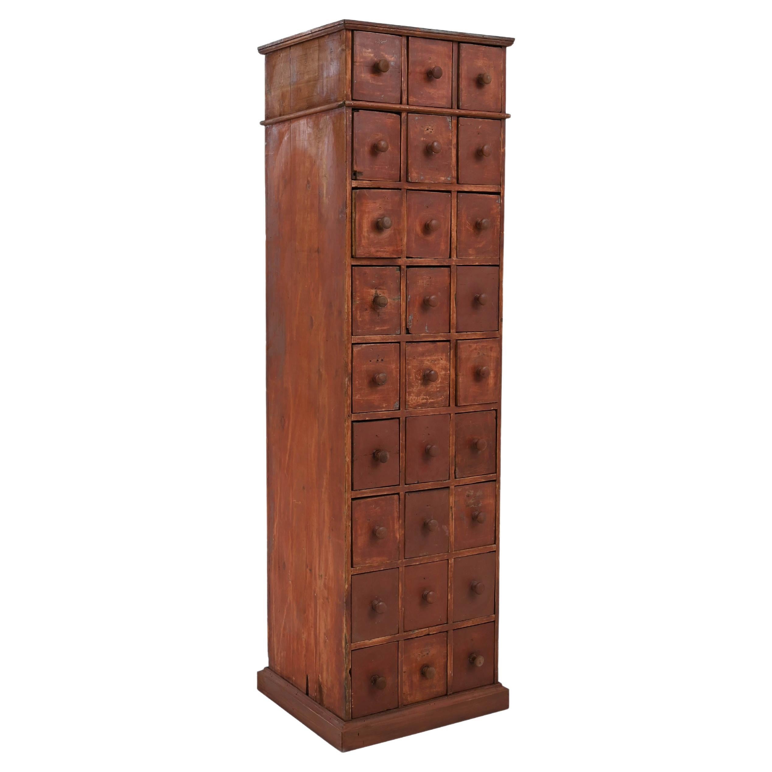 Antique French Wooden Catalogue Drawers For Sale