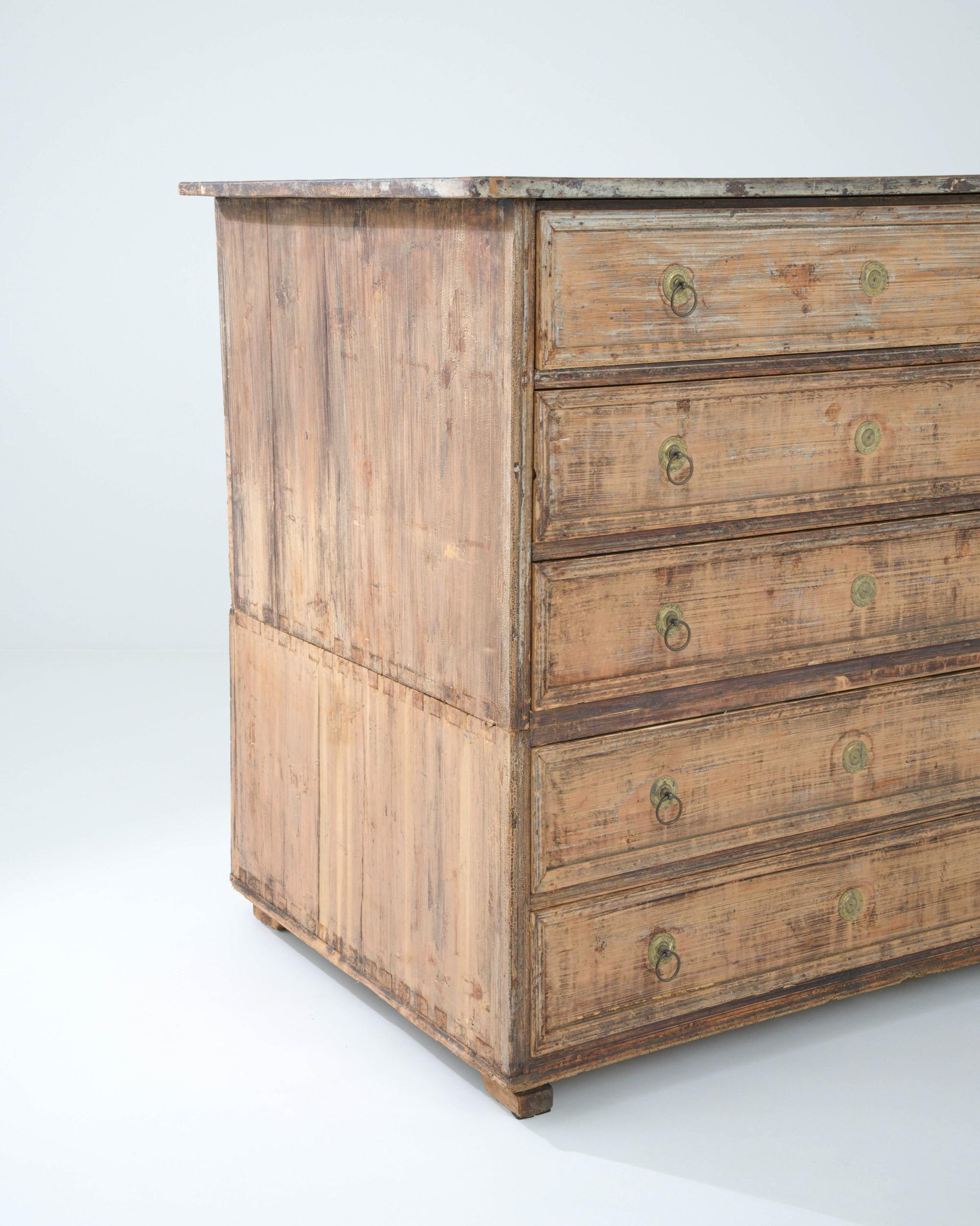 Antique French Wooden Chest of Drawers For Sale 3
