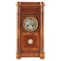 Antique French Wooden Chiming Mantel Clock, circa 1900