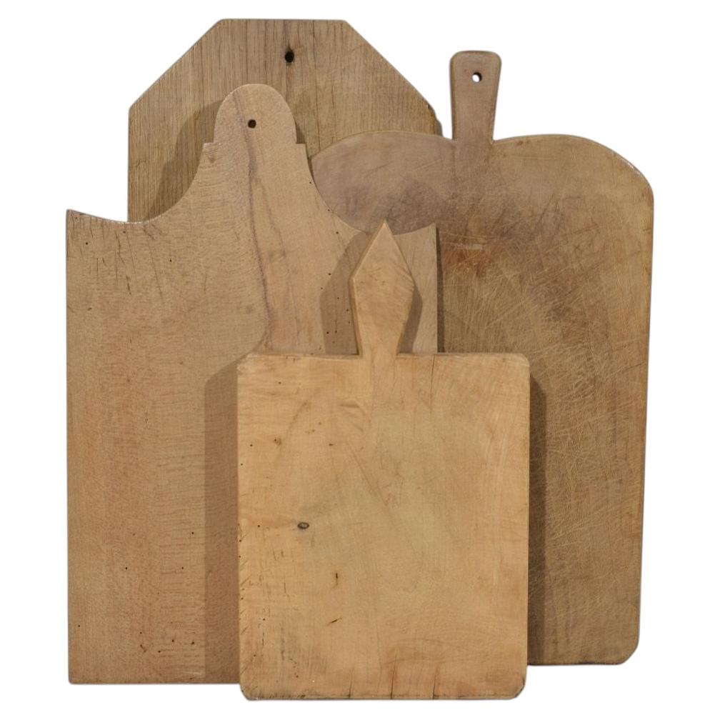 Antique French Schneidebretter aus Holz, 4er-Set, CIRCA 1850–1900