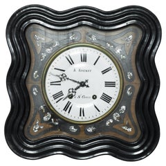 Antique French Wooden Clock