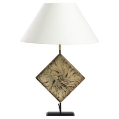 Lampada da tavolo con elemento in legno Antique French