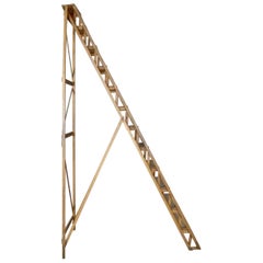 Antique French Wooden Library or Merchandising Ladder