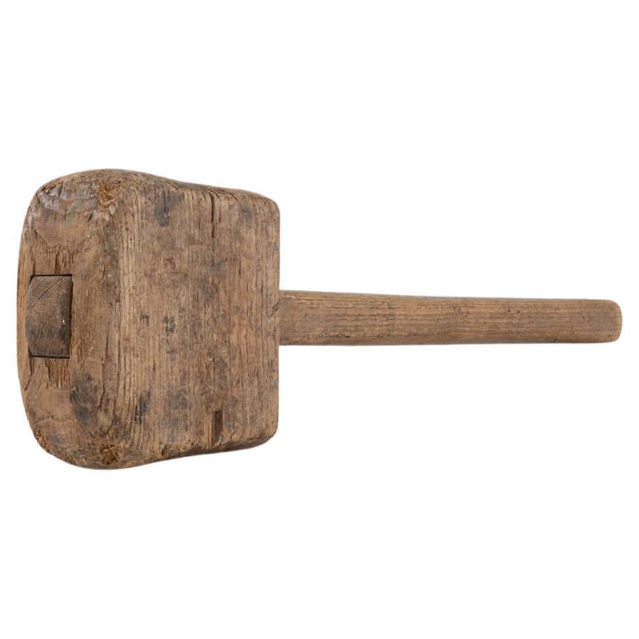 Antique French Wooden Mallet For Sale