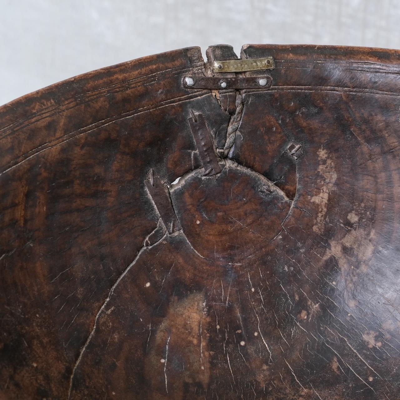 Antique French Wooden Primitive Bowl 3