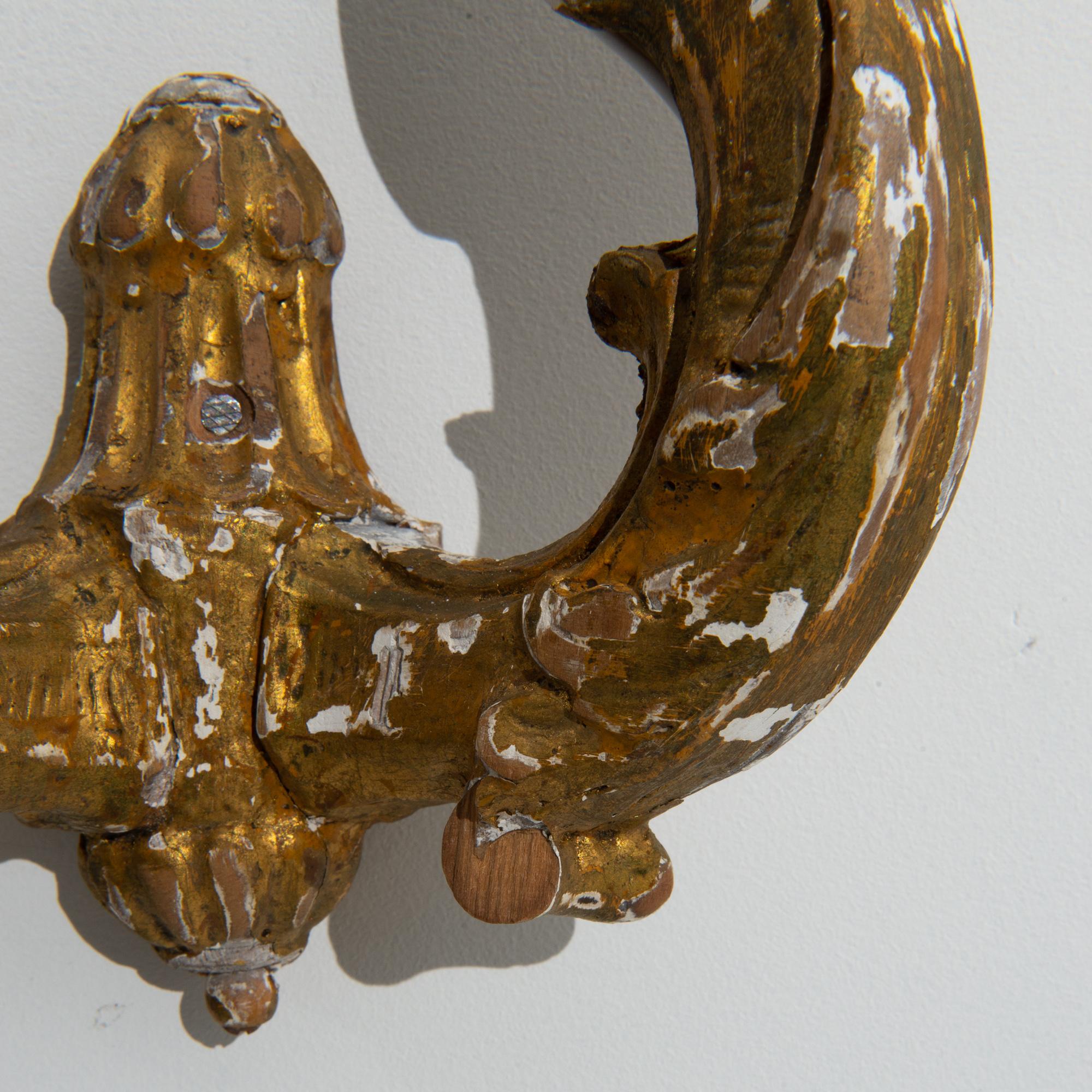 Antique French Wooden Wall Sconces, a Pair 7