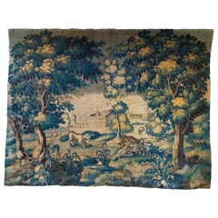 Antique French Wool Aubusson Tapestry
