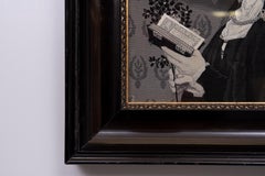 Antiguo  Seda tejida a la francesa  Neyret Frerer Stevengraph - EL DOMINGO DE RAMOS .