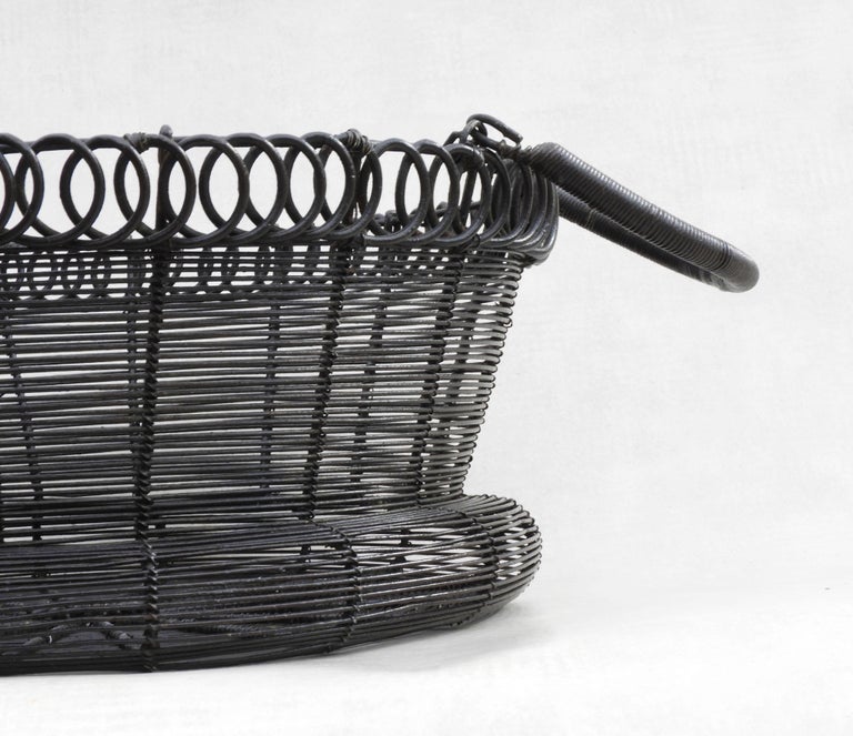 Antique French Woven Wire Basket, circa 1900 For Sale at 1stDibs 