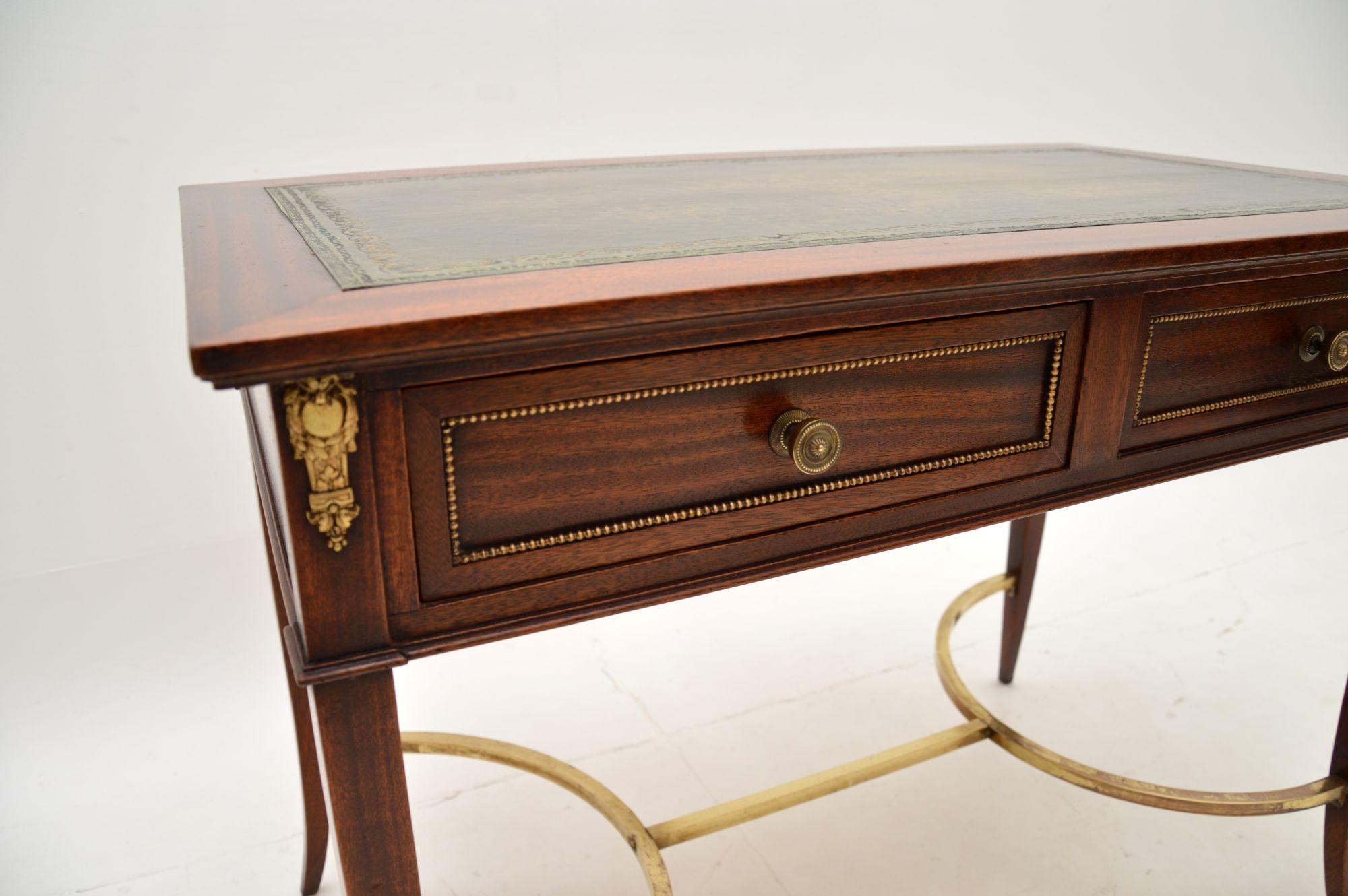 Brass Antique French Writing Desk For Sale