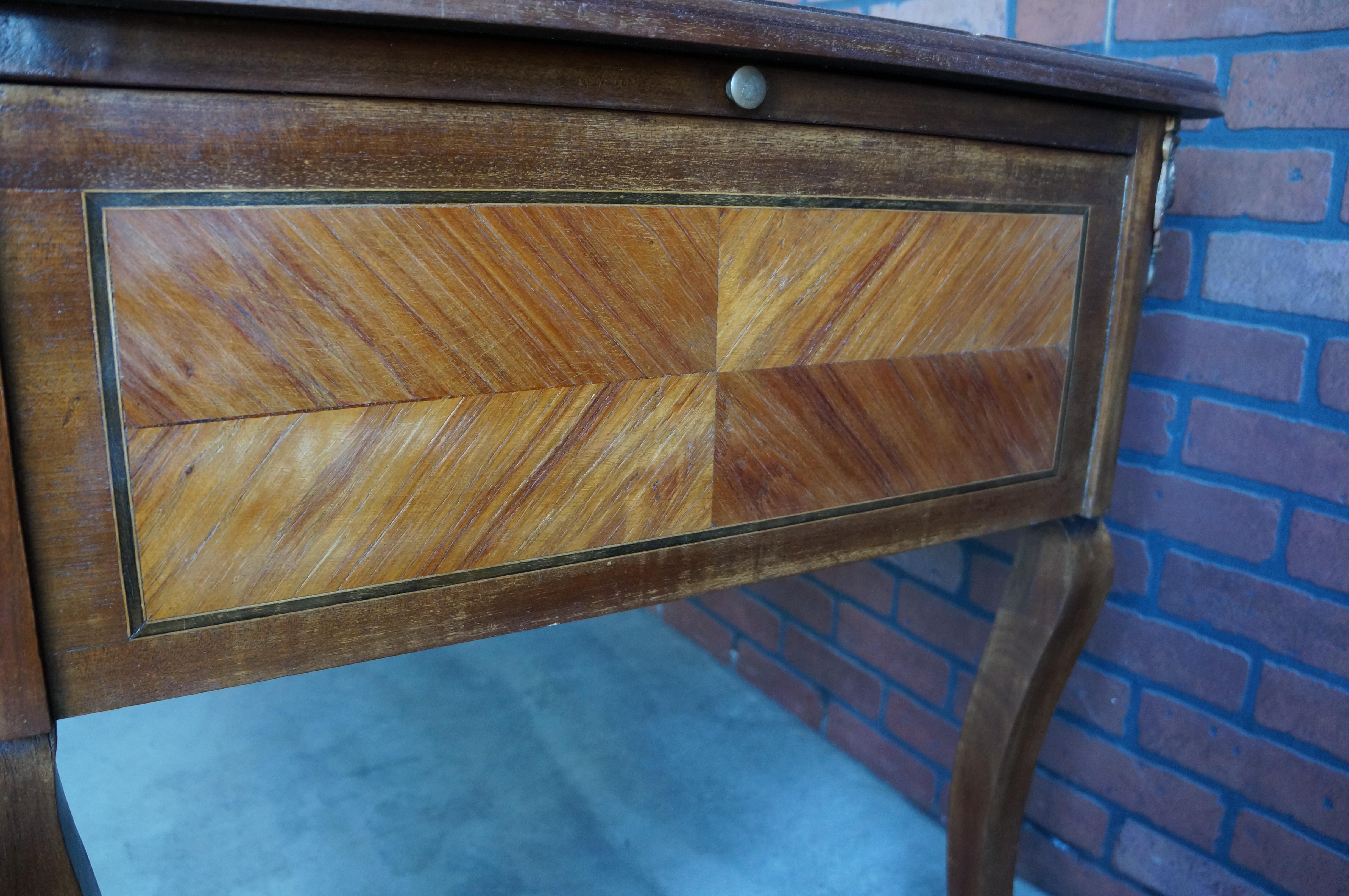 Walnut Antique French Writing Desk For Sale