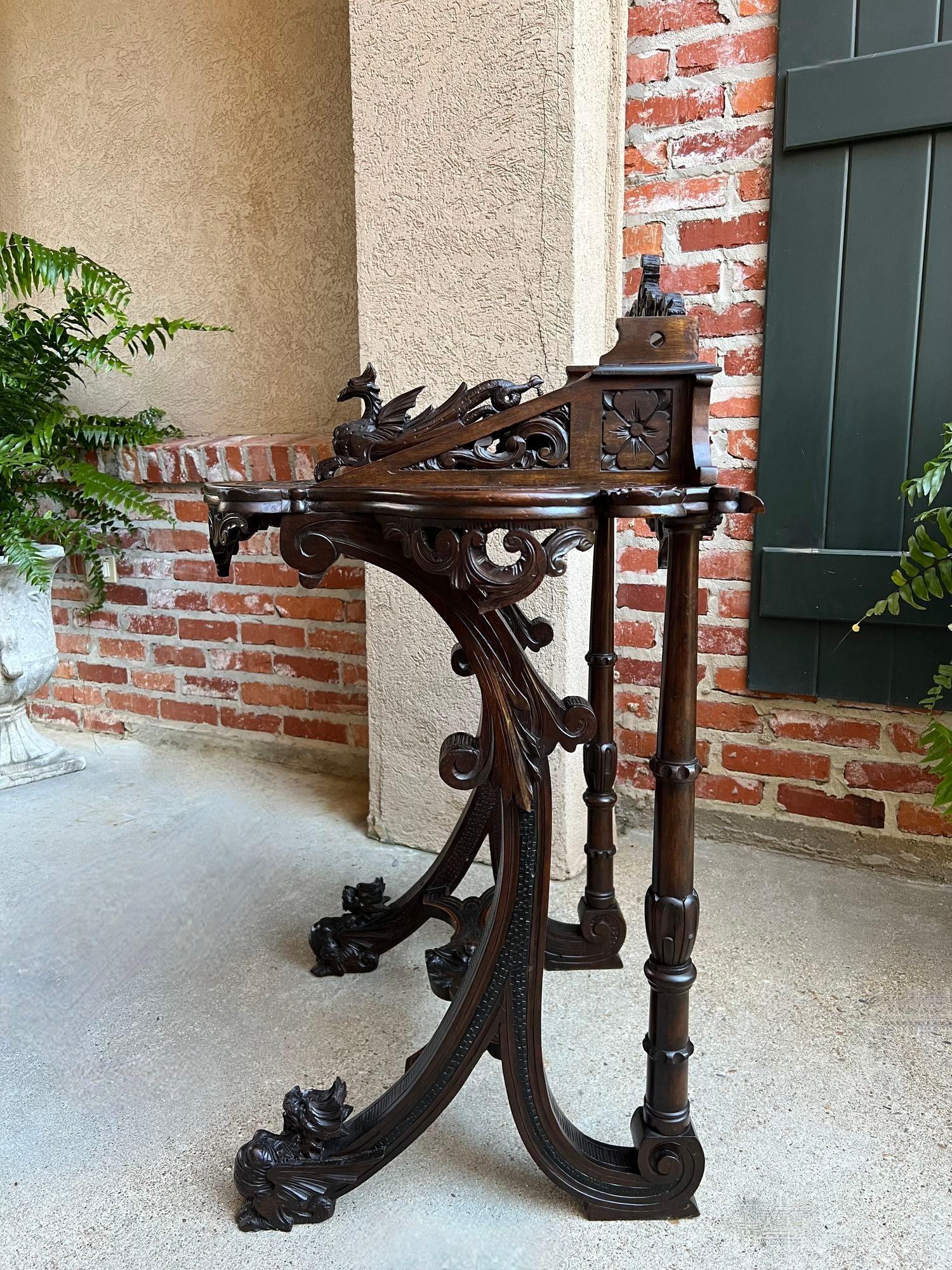 Antiker französischer Schreibtisch-Sekretär Louis XV.-Sekretär aus geschnitzter Eiche, Renaissance um 1890 im Angebot 3