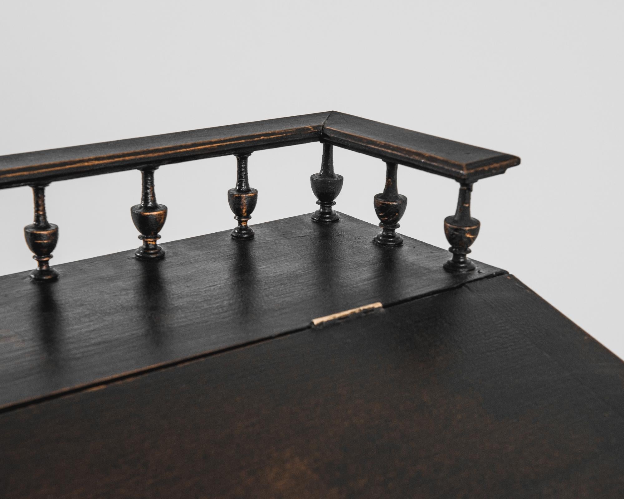 19th Century Antique French Writing Table with Hinged Top
