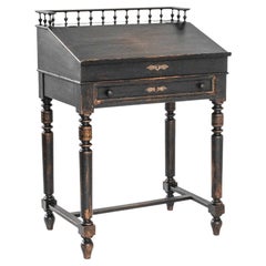 Antique French Writing Table with Hinged Top