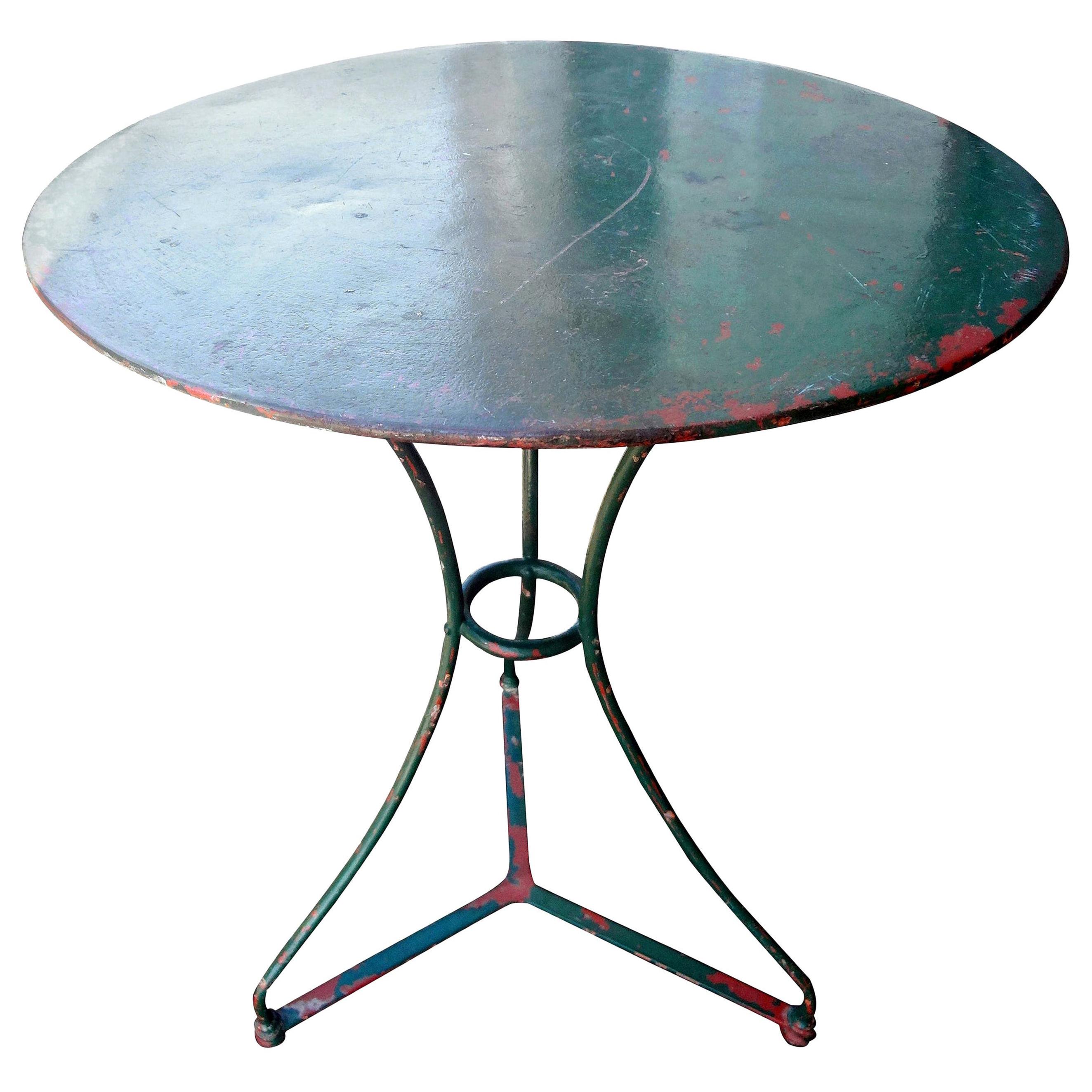 Antique French Wrought Iron Bistro Table