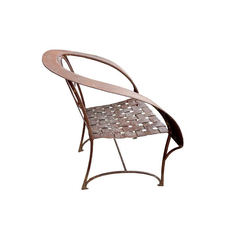 Français ancien  Paire de chaises en fer forgé d'origine en vente 1