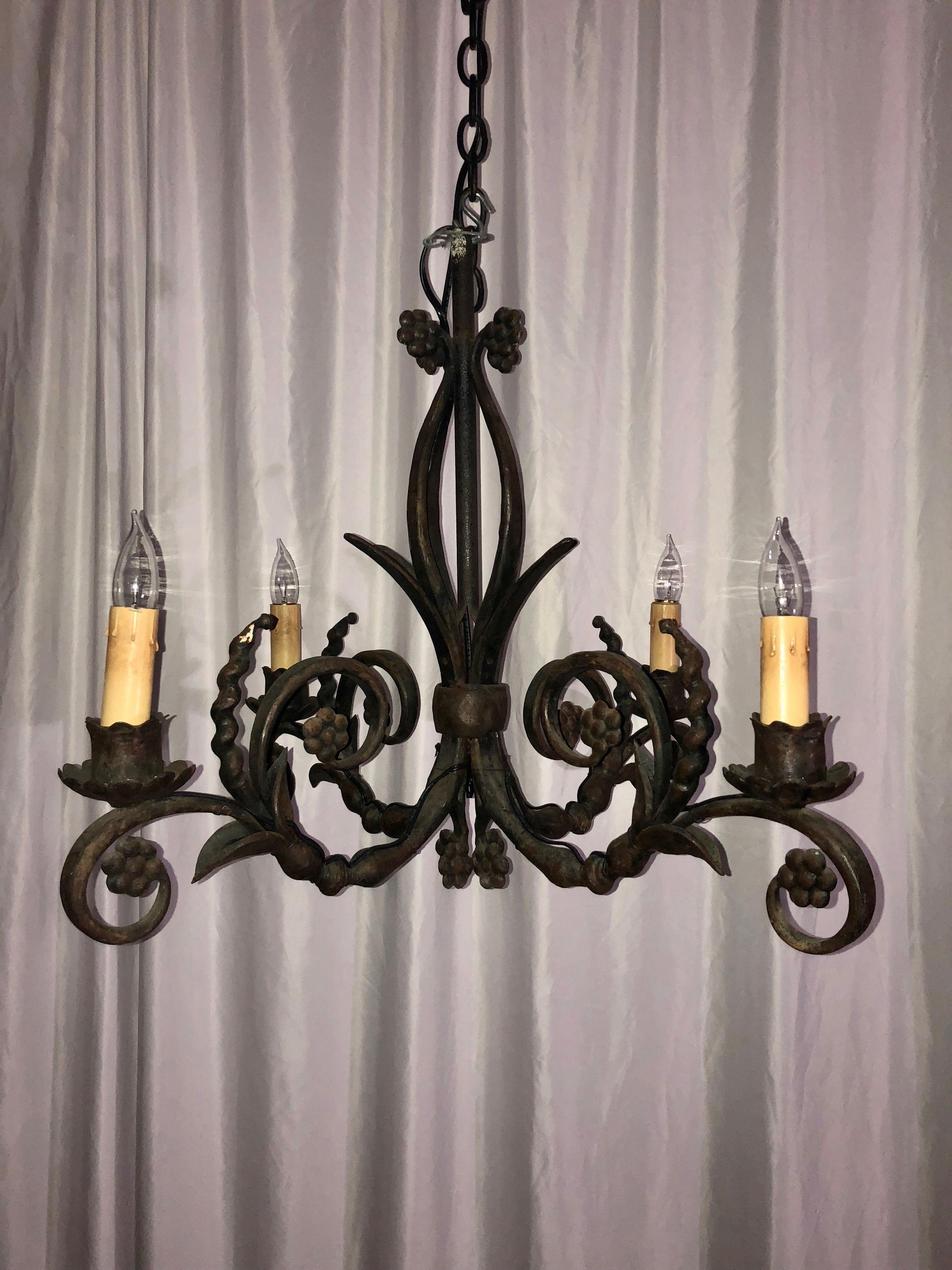 antique wrought iron chandeliers