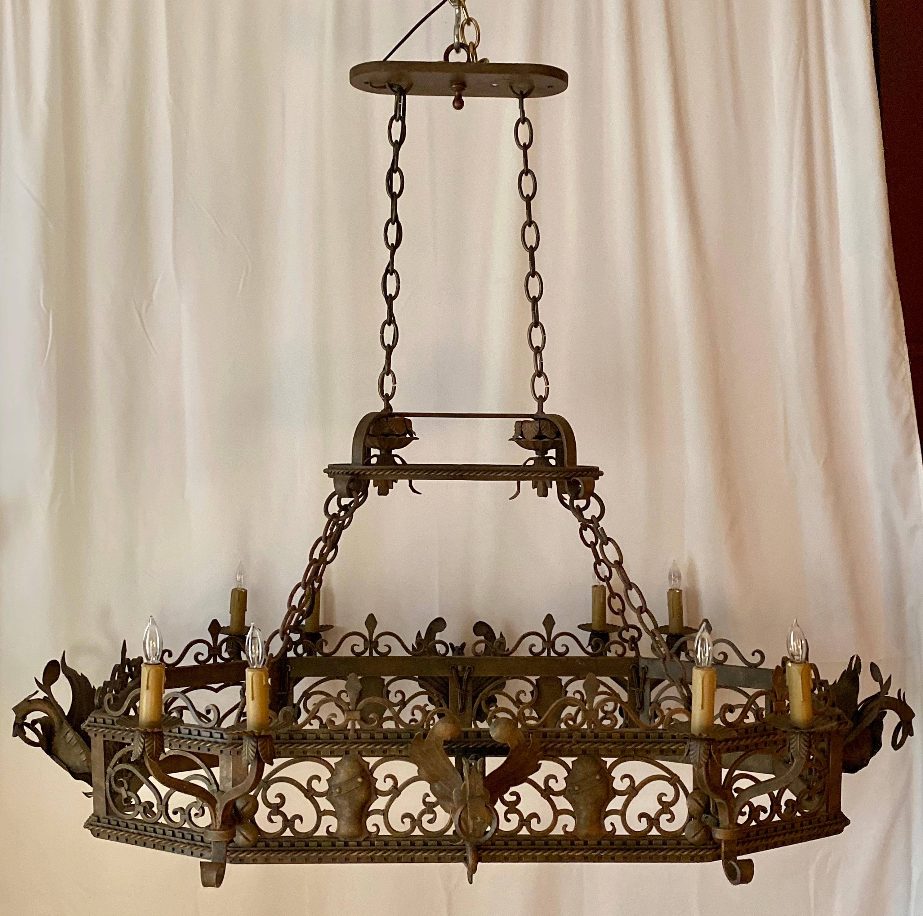 vintage wrought iron chandelier