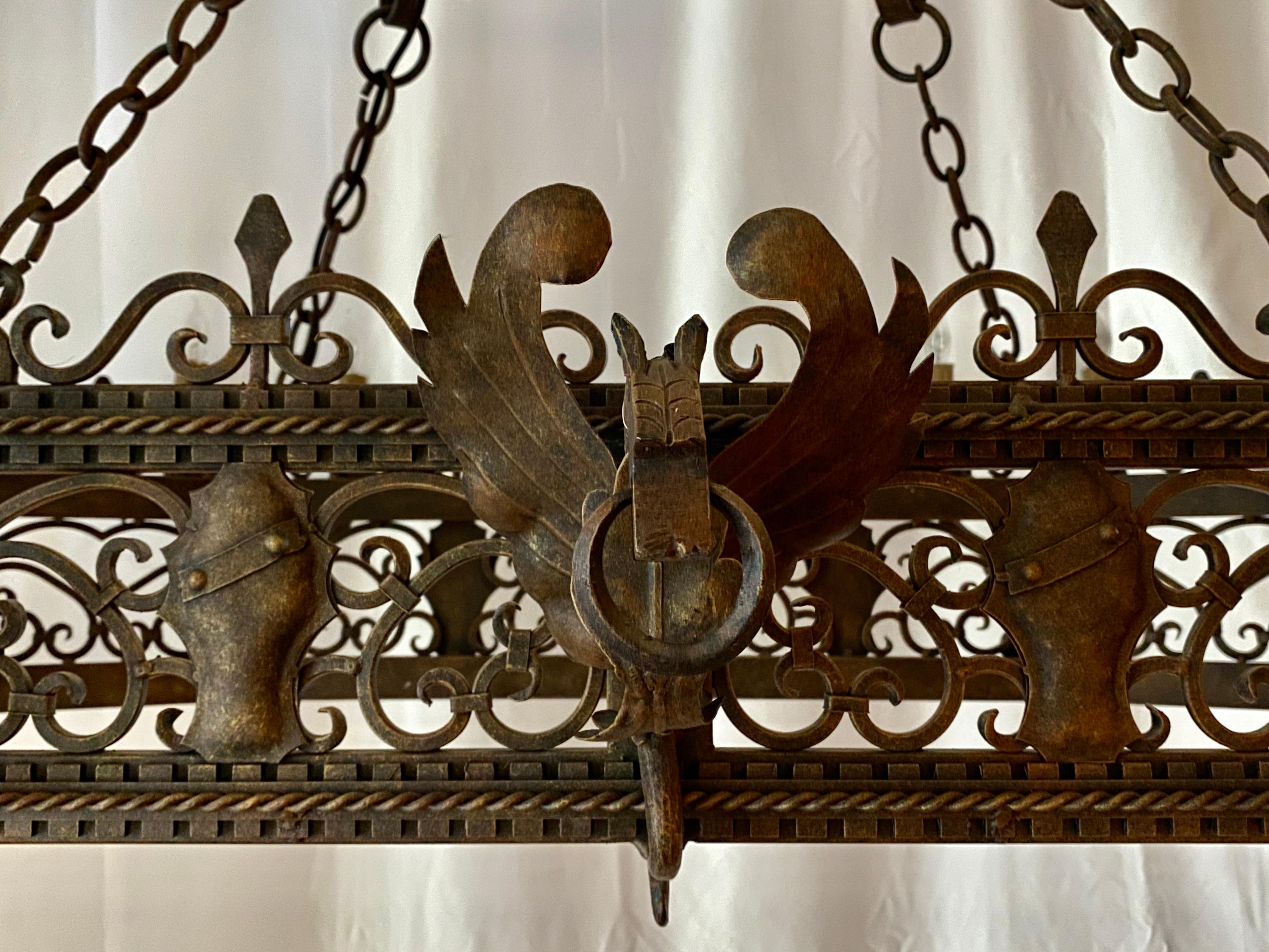 antique french iron chandeliers