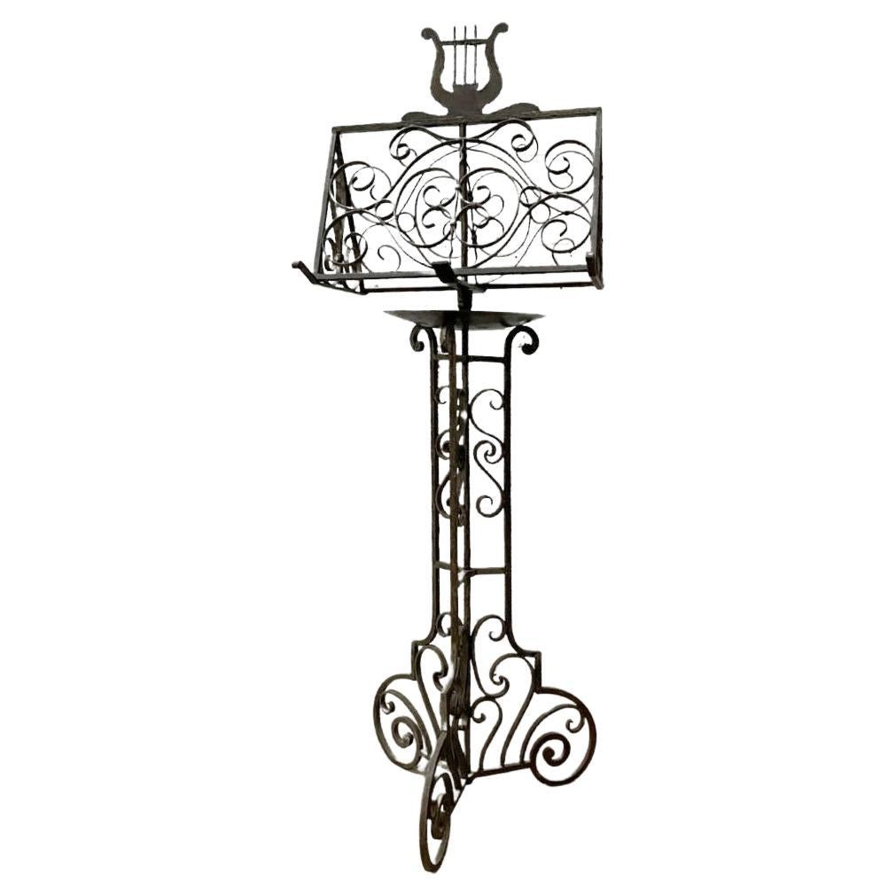 Antique French Wrought-Iron Church
s Lectern en vente
