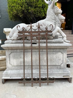 Antique French Wrought Iron Gate Fragment, 19th Century